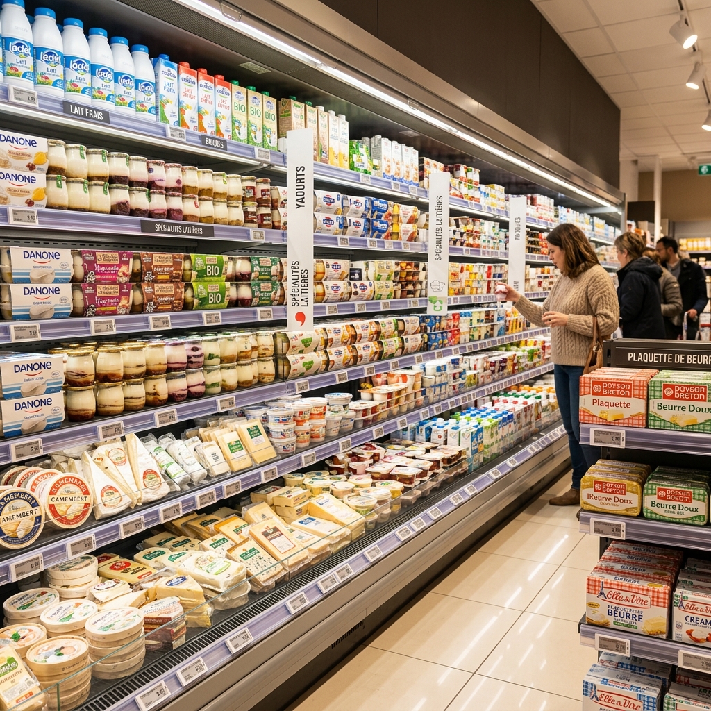 Rayon crémerie Marché de Mo' Toulouse — fromages et produits laitiers