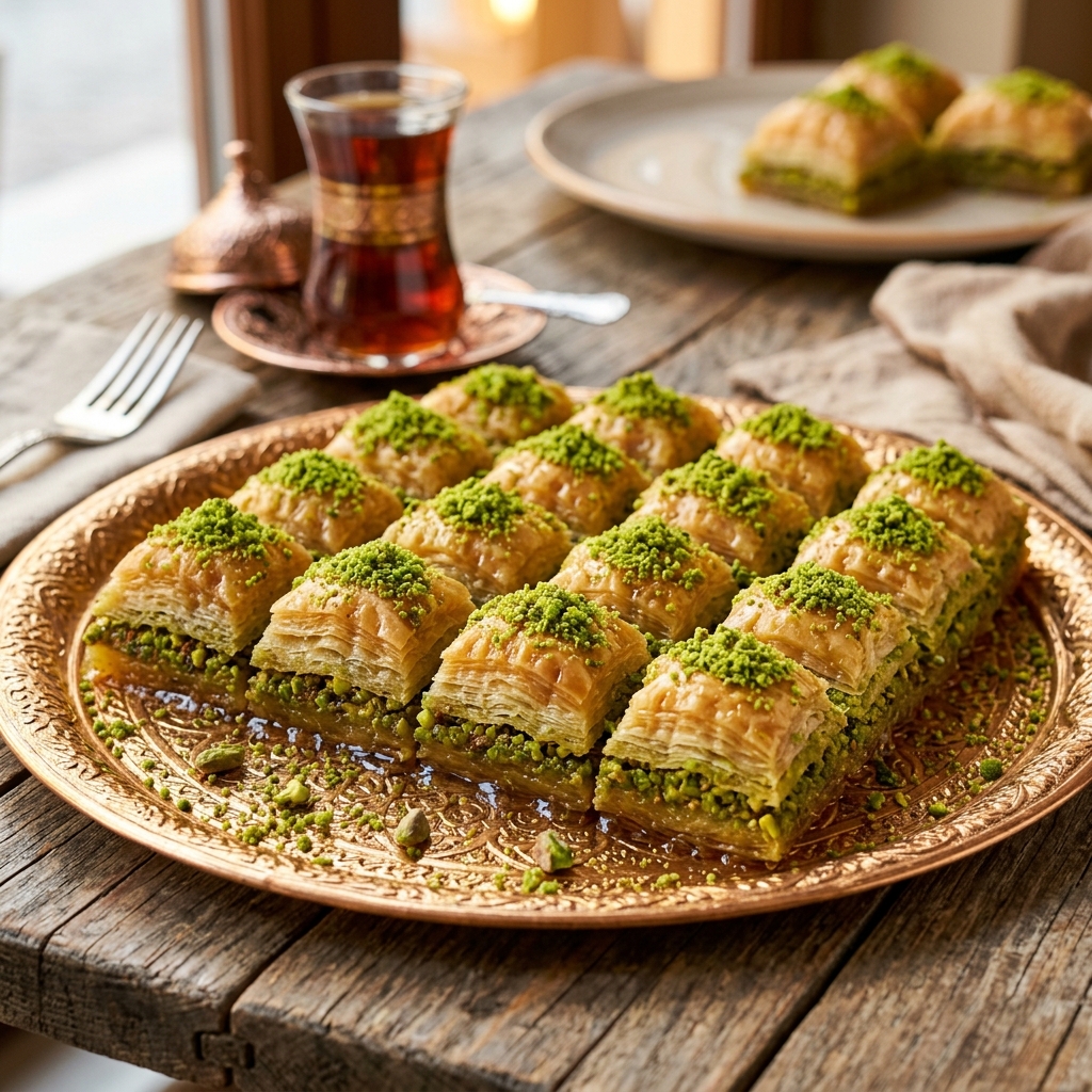 Baklava turc aux pistaches d'Antep
